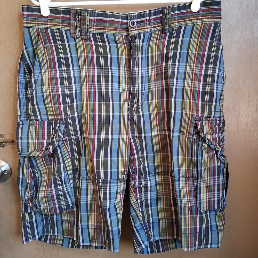 Vintage Polo Ralph Lauren Plaid/Striped Shorts cotton Men's Sz 35 EUC